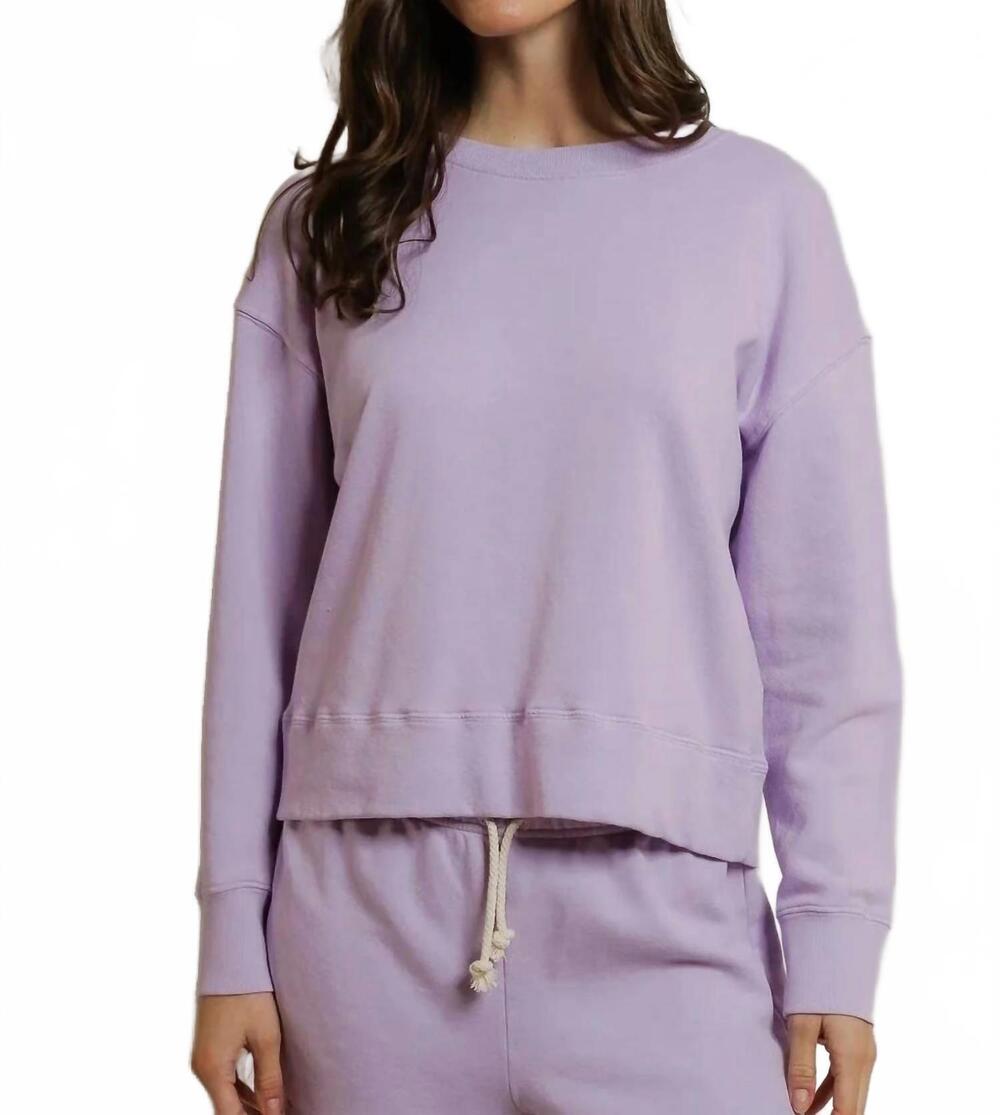NEW PERFECTWHITETEE tyler french terry pullover sweatshirt in ultraviolet